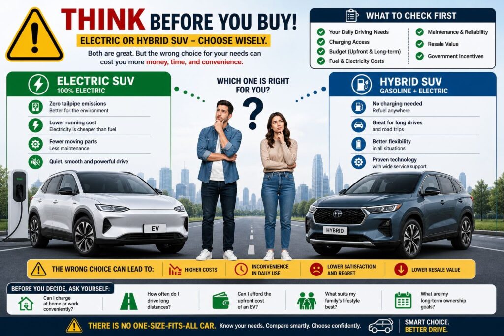 Car-buying mistakes checklist showing decision errors and warning indicators